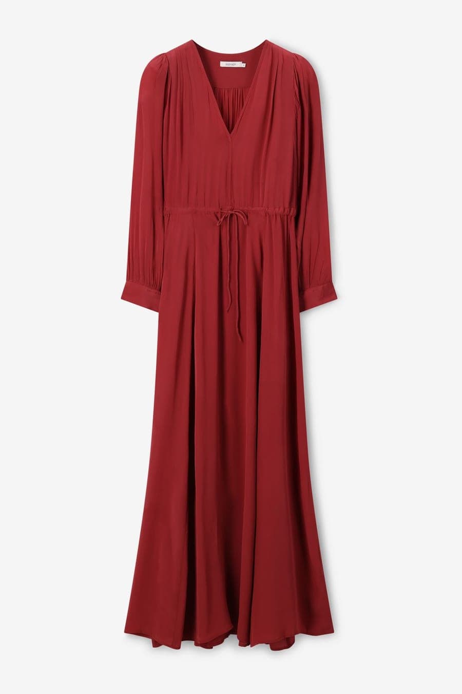 Sissy-Boy Rode Maxi Jurk Met Pofmouwen